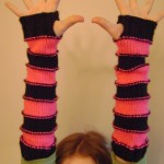sweet stripey arm warmers