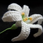 Crochet Easter Lily (November Lily) free pattern flower