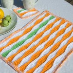 Free Crochet Placemat and Coaster for Summer