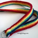 rainbow stripes slip stitches custom lanyard free crochet pattern