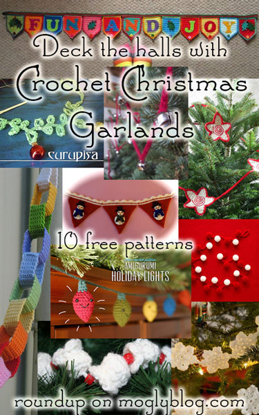 free crochet christmas garland patterns holiday bunting patterns free