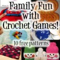 Banish boredom with 10 free crochet game patterns! Fun for the whole family! {mooglyblog.com} #crochet