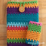 The Ultimate Universal Electronics Cozy! Step by step photo tutorial to make one to fit ANY tablet, cell phone, etc... on mooglyblog.com! #crochet
