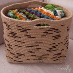 Birch Bark Basket - crochet inspired by nature! Free pattern on Moogly :)