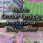 Learn how to start a simple baby sweater with this super easy top down technique! Video tutorial on mooglyblog.com #crochet