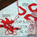 Video tutorial on steam blocking cotton and killing acrylic - so fast and easy! Love this! #crochet #knitting