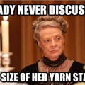 One's yarn stash is sacred! (Even when you buy it on sale!)