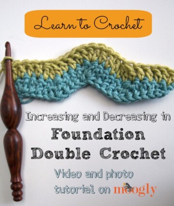 Increasing and Decreasing in Foundation Double Crochet - moogly