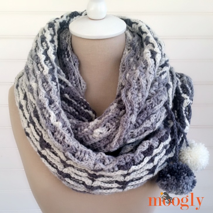 STORMA MASTERPIECE KNIT STOLE がしゃどくろ Winter Storm Scarf - Free Crochet Pattern on Moogly