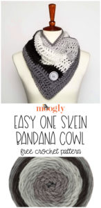 Easy One Skein Bandana Cowl - Free Pattern on Moogly