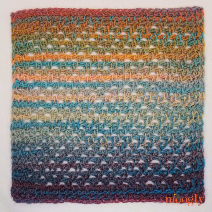 Screen Windows Square - free Tunisian crochet pattern on Moogly