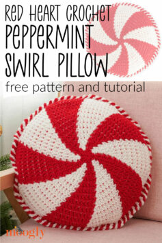 Peppermint Swirl Pillow: Free Crochet Pattern and Tutorial - moogly