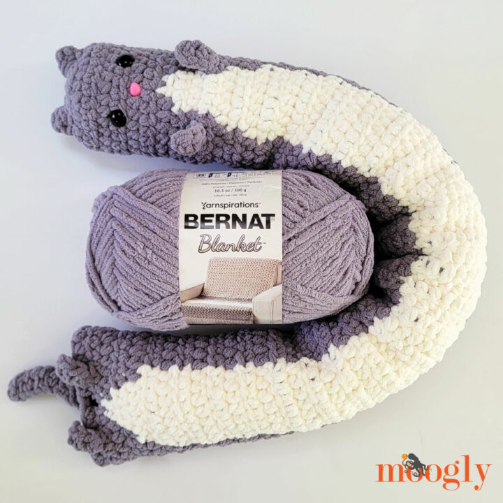 Long Cat Door Draft Stopper - Free Crochet Pattern on Moogly