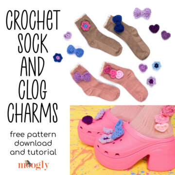 Crochet Sock and Clog Charms: Free Patterns and Tutorial
