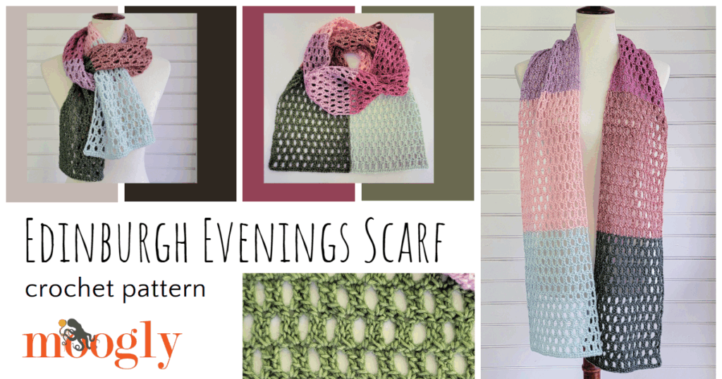 Edinburgh Evenings Scarf - Free Crochet Pattern on Moogly