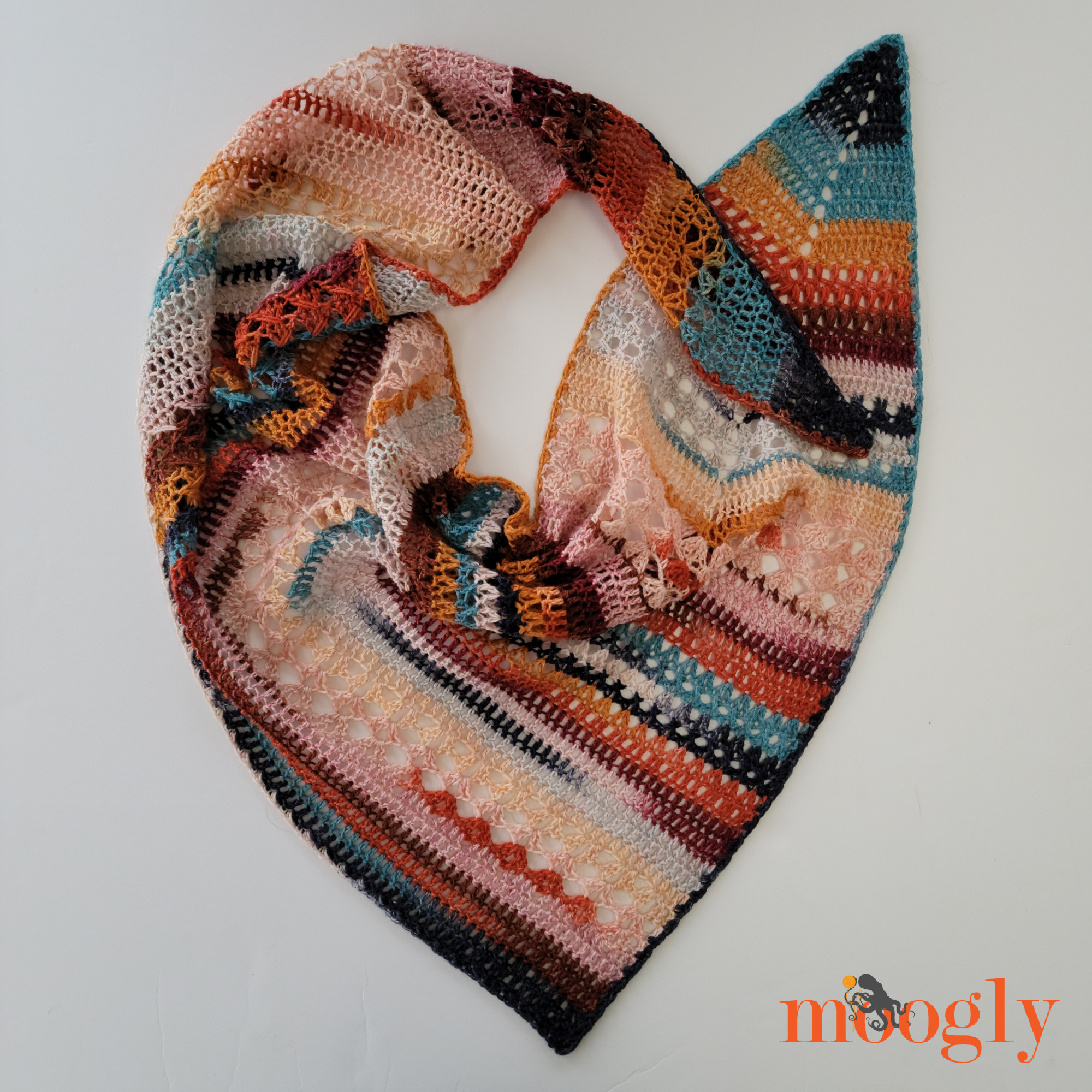 Sideways Sampler Shawl - Crochet Along on Moogly