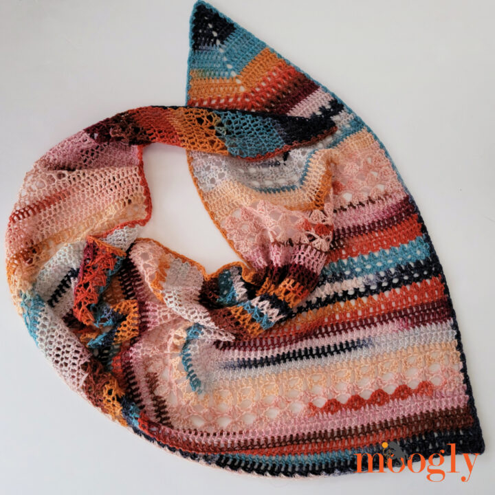 Sideways Sampler Shawl - Crochet Along on Moogly
