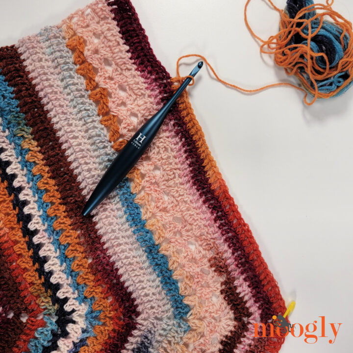 Sideways Sampler Shawl - WIP 2