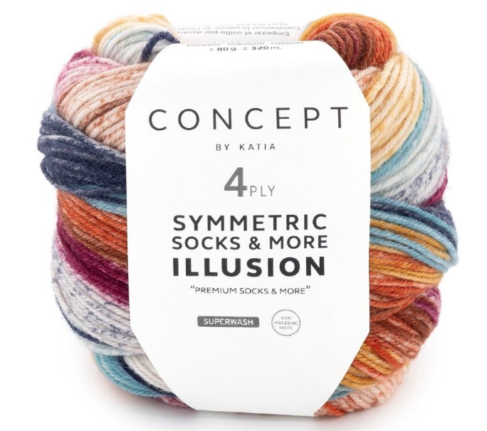 Concept by Katia 4ply Symmetric Socks + More Illusion