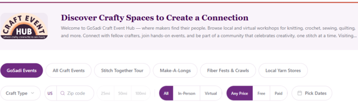 Find Your People with the Craft Event Hub – GoSadi Giveaway