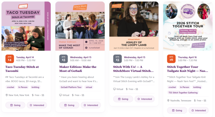 Find Your People with the Craft Event Hub – GoSadi Giveaway