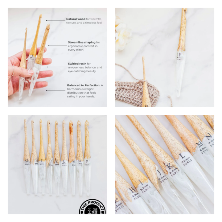 Streamline® Fusion Crochet Hook in Mango + White