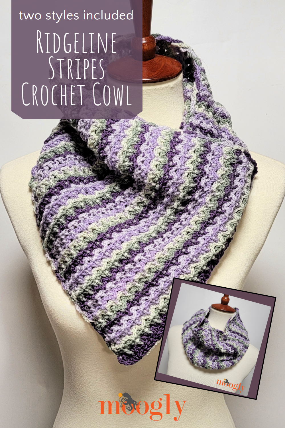 Ridgeline Stripes Crochet Cowl