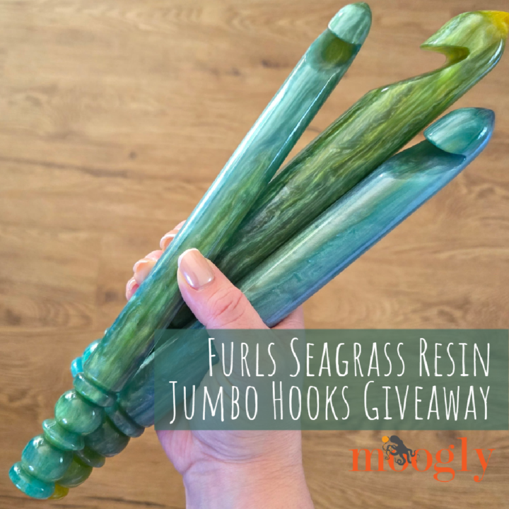 Furls Seagrass Jumbo Resin Crochet Hooks